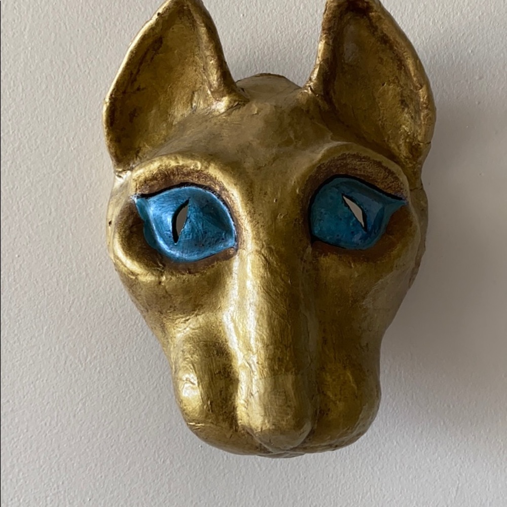 Vintage Hand Crafted Cat Feline Mask